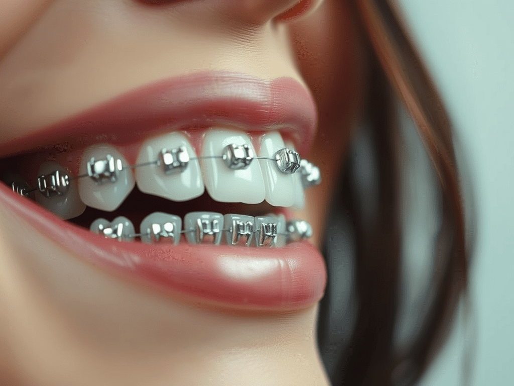 Çayırova'da Diş Teli (Ortodonti) tedavisi yapan adnan coşkun çayırova diş polikliniği metal braket görüntüsü